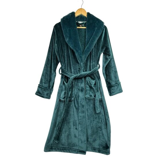 Daydream by Berkshire Home Womens Small Fleece Soft Plush Robe Pockets Tie Waist - Picture 1 of 5